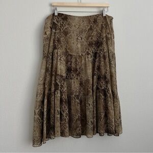 Worthington A-Line Skirt with Snake Print